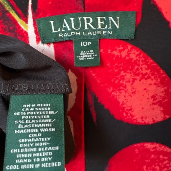 Lauren Ralph Lauren Colorful Floral Dress Size 10P - Picture 5 of 11